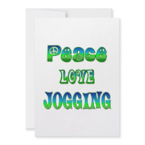 Peace Love Jogging Custom Invitation