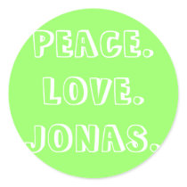 PEACE. LOVE.JONAS. stickers