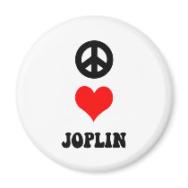 PEACE LOVE JOPLIN FRIDGE MAGNETS