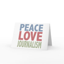 Peace Love Journalism Greeting Card