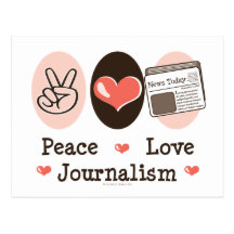 Peace Love Journalism Postcard