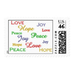 Peace, Love, Joy and Hope Stamp stamps