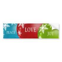 Peace, Love, Joy bumper sticker bumper stickers by BluePlanet Peace, Love, Joy bumper sticker bumper stickers