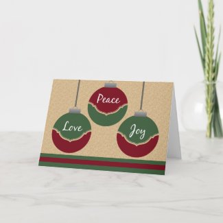 Peace, Love, Joy Christmas Card