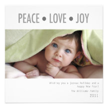 Peace Love Joy Custom Announcement