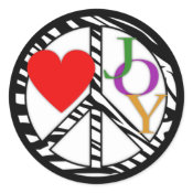 Peace, Love & Joy Gift Label sticker