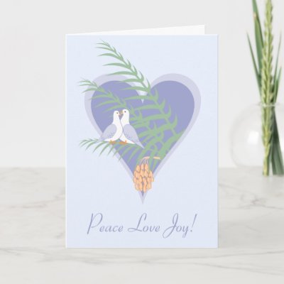 Peace Love Joy - Greeting Card by ilan_gad