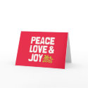 Peace Love & Joy Holiday Card by ericar70 Peace Love & Joy Holiday Card