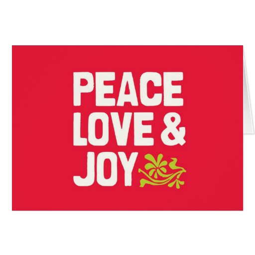 Peace Love & Joy Holiday Card