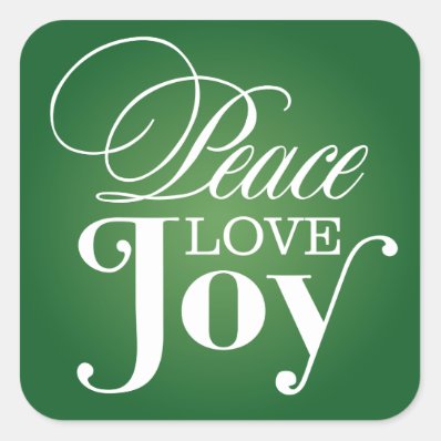 PEACE LOVE JOY | HOLIDAY ENVELOPE SEAL STICKER