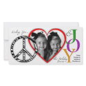 Peace, Love & Joy Holiday Photo Card photo cards