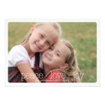 Peace, Love, Joy Holiday Photocard - Red
