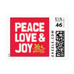 Peace Love & Joy Holiday Postage