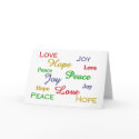 Peace, Love, Joy, Hope Holiday Card by kchippie Peace, Love, Joy, Hope Holiday Card