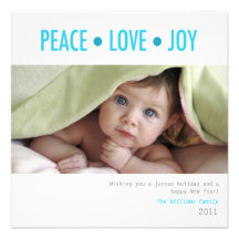 Peace Love Joy Personalized Announcement