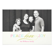 Peace Love Joy Personalized Invite