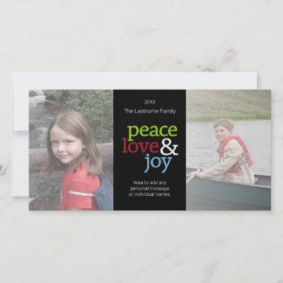 Peace Love & Joy - Photo Card