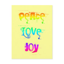 Peace Love Joy Postcard
