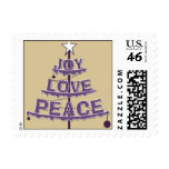 Peace, Love, Joy - Purple & Gold stamps