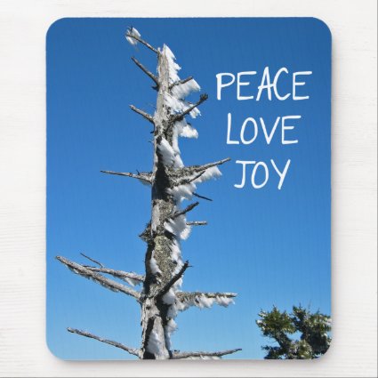 Peace Love Joy - Simple Holiday Wish Mouse Pad