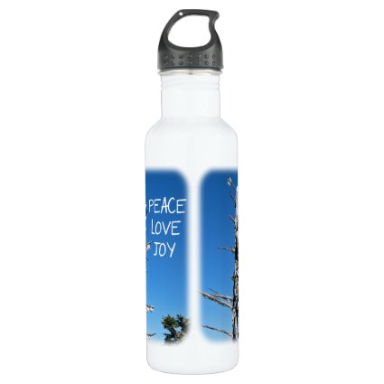 Peace Love Joy - Simple Holiday Wish 24oz Water Bottle