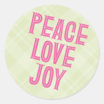 Peace, Love, Joy stickers