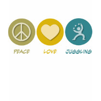 Peace Love Juggling t-shirts
