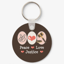 Peace Love Justice Key Chain keychains