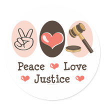 Peace Love Justice Sticker