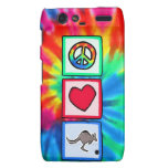Peace, Love, Kangaroos Droid RAZR Cases