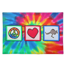 Peace, Love, Kangaroos Placemats