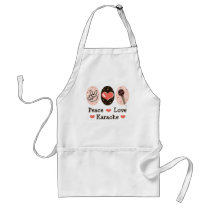 Peace Love Karaoke Apron by HobbyTeesGifts Peace Love Karaoke Apron