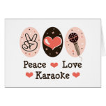 Peace Love Karaoke Blank Card