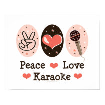 Peace Love Karaoke Poster posters