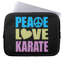 Peace Love Karate Laptop Sleeves
