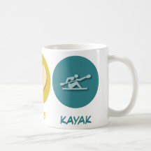 Peace Love Kayak Mug