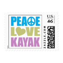 Peace Love Kayak Postage
