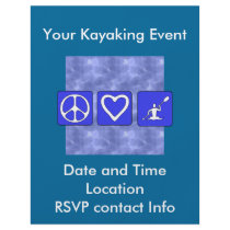Peace Love Kayaking Flyer Design