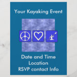 Peace Love Kayaking Flyer Design
