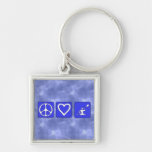 Peace Love Kayaking Key Chains