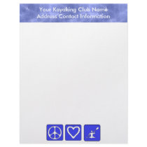 Peace Love Kayaking Letterhead