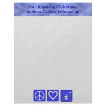 Peace Love Kayaking Customized Letterhead