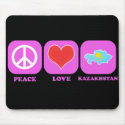 Peace Love Kazakhstan mousepads