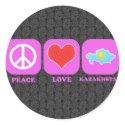 Peace Love Kazakhstan stickers