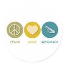 Peace Love Keyboards stickers