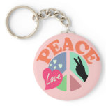 Peace Love Keychain