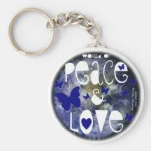 Peace & Love - Keychain