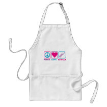 Peace Love Keytar aprons