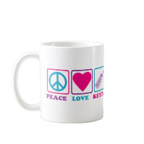 Peace Love Keytar mugs