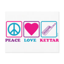 Peace Love Keytar postcards